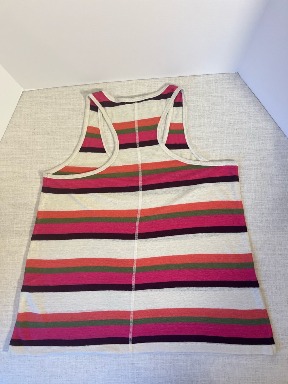 Banana Republic Linen Multicolor Striped Racerback Tank - Picture 6 of 8